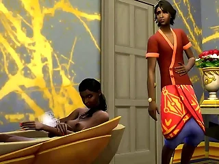 Indian step Mom And Son Bathe Pile up background sex