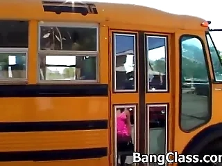 School bus driver fucking teen chick